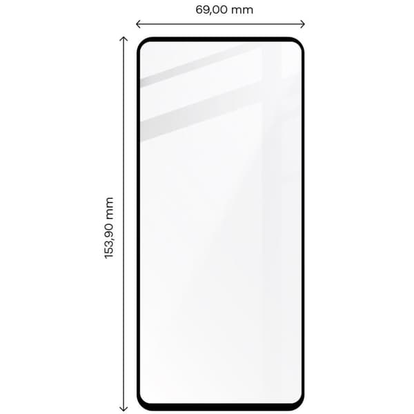 Bizon Glass Edge Härdat Glas för Redmi Note 11 / 11s, Svart