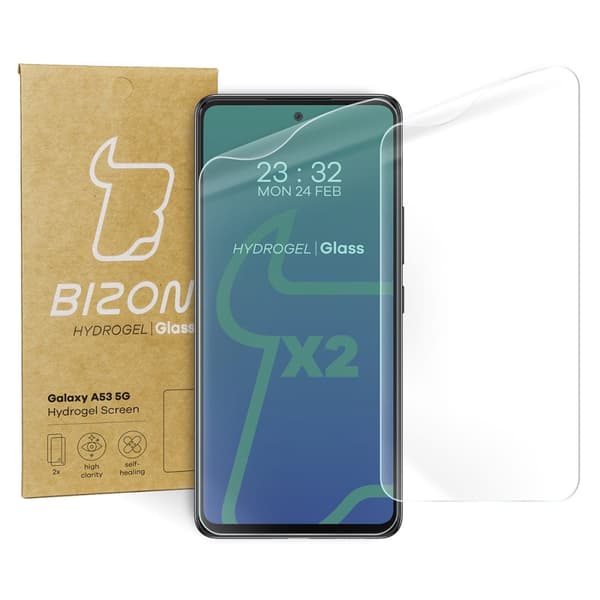 Bizon Glass Hydrogel skærmbeskytter, Galaxy A53 5G, 2 stk.