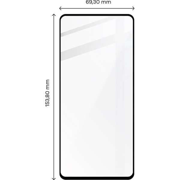 Bizon Glass Edge Härdat Glas för Galaxy A53 5G, Svart
