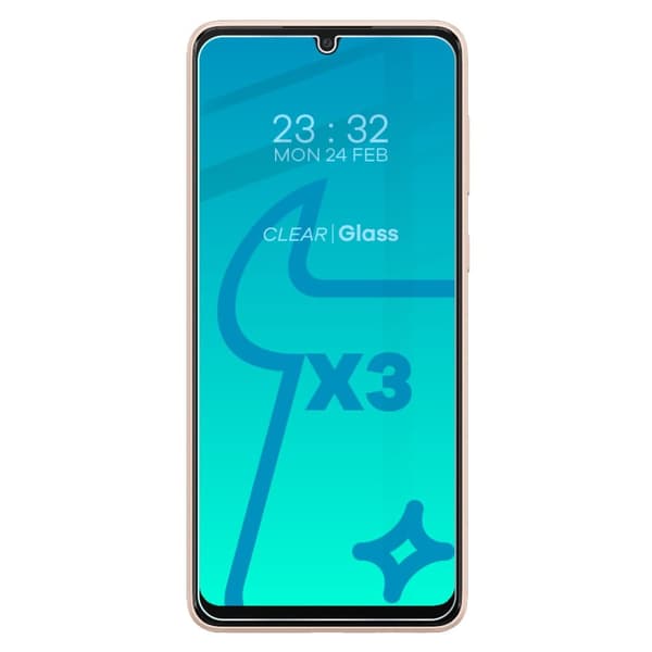 Bizon Glass Klar hærdet glas - 3 stk. + linse, Galaxy A33
