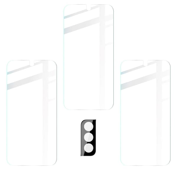 Bizon Glass Kirkas karkaistu lasi - 3 kpl + linssi, Galaxy S22 Plus