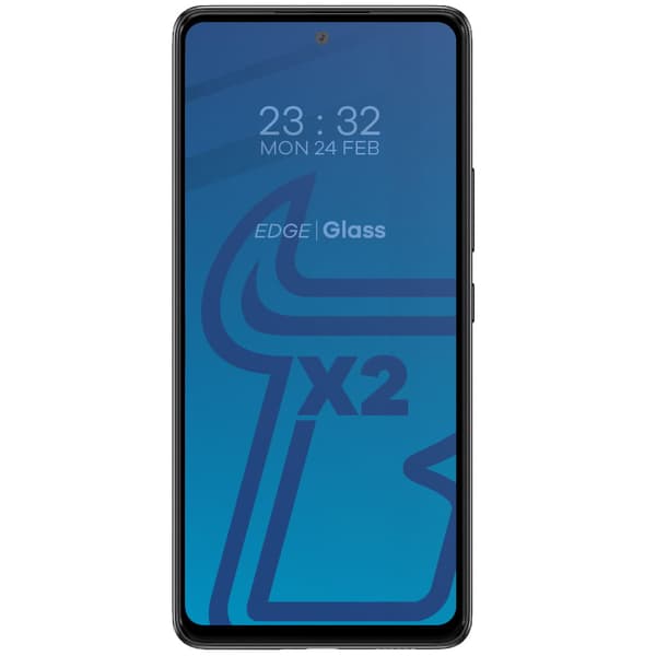 Bizon Glass Edge hærdet glas - 2 stk. + linsebeskyttelse, Galaxy A53, sort