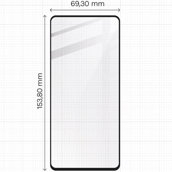 Bizon Glass Edge hærdet glas - 2 stk. + linsebeskyttelse, Galaxy A53, sort