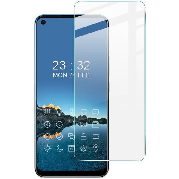 Bizon Glass Klar Hærdet Glas - 3 stk. + linse, Realme 8 / 8 Pro