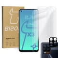 Miniatyrbillede 1 af 11: Bizon Glass Klar Hærdet Glas - 3 stk. + linse, Realme 8 / 8 Pro