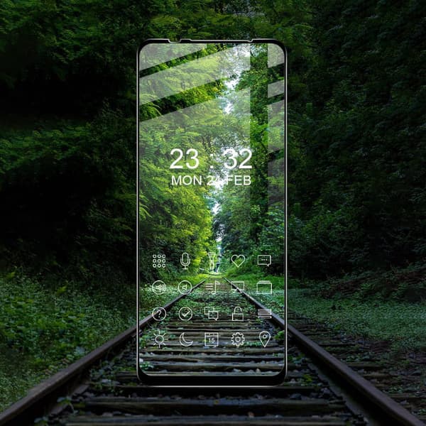 Bizon Glass Edge Härdat Glas för Moto G9 Power, Svart
