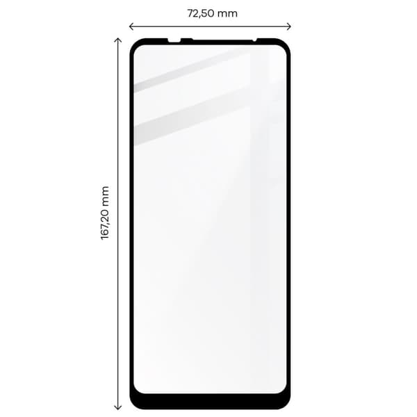 Bizon Glass Edge Härdat Glas för Moto G9 Power, Svart