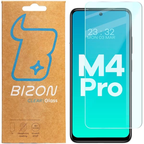 Bizon Glass Härdat Glas för Xiaomi Poco M4 Pro