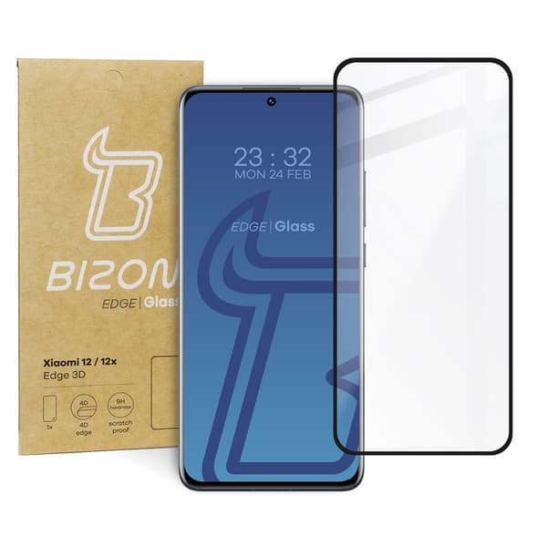 Bizon Glass Edge 3D härdat glas för Xiaomi 12/12X