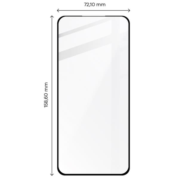 Bizon Glass Edge 3D härdat glas - 2 delar + linsskydd, Xiaomi 12 Pro, svart