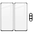 Pikkukuva 5 / 9: Bizon Glass Edge karkaistu lasi - 2 kpl + linssinsuoja, Moto G51 5G