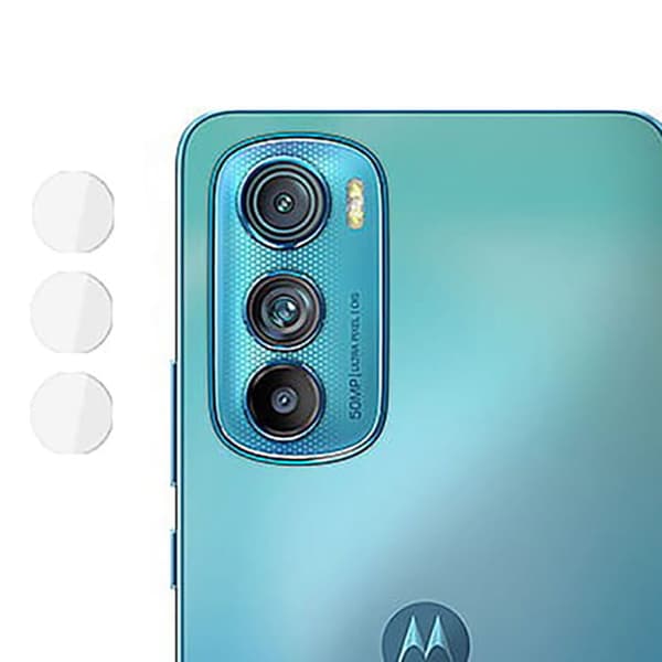 Bizon Glass Kirkas karkaistu lasi - 3 kpl + linssi, Motorola Edge 30