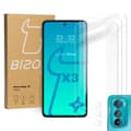 Pikkukuva 1 / 10: Bizon Glass Kirkas karkaistu lasi - 3 kpl + linssi, Motorola Edge 30