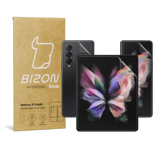 Hydrogelfilm til bagside, forside og center Bison Glass Hydrogel, Galaxy Z Fold4