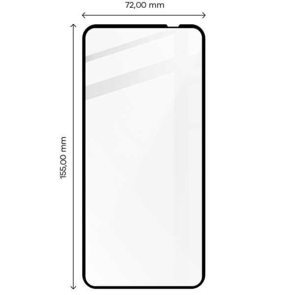 Bizon Glass Edge 2 Härdat Glas för Nothing Phone 1, Svart
