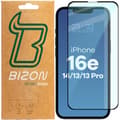 Miniatyrbild 1 av 4: Bizon Glass Edge 2 Härdat Glas för iPhone 16e / 14 / 13 / 13 Pro, Svart