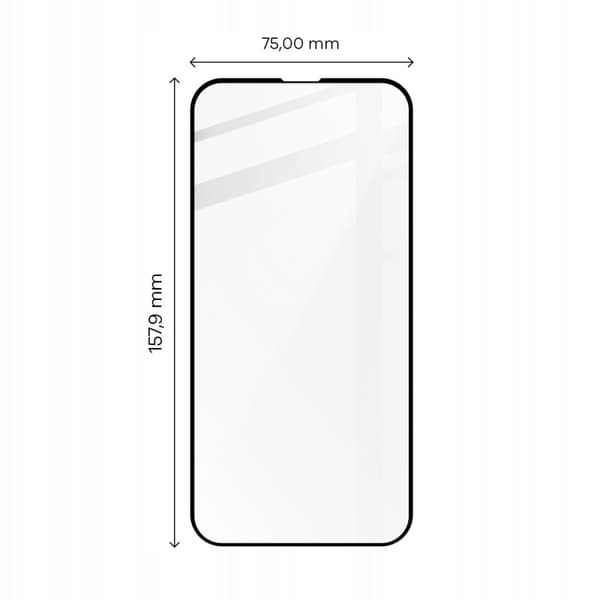 Bizon Glass Edge 2 Hærdet Glas til iPhone 14 Plus / 13 Pro Max, Sort