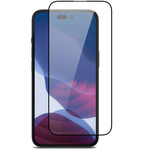 Bizon Glass Edge 2 Härdat Glas för iPhone 14 Pro, Svart