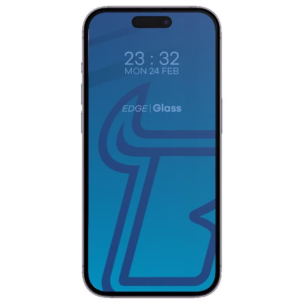Bizon Glass Edge 2 Härdat Glas för iPhone 14 Pro, Svart