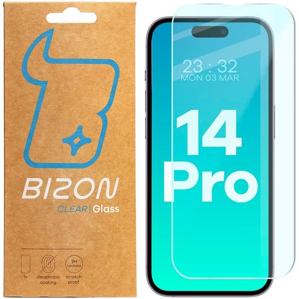 Bizon Glass Clear 2 härdat glas för iPhone 14 Pro