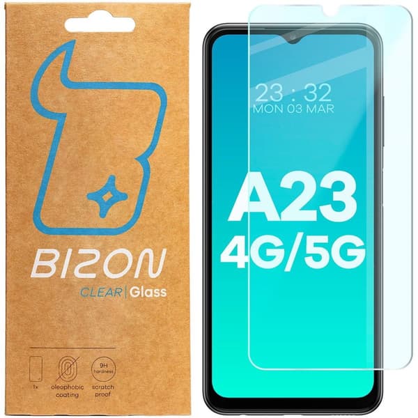 Bizon Glass Clear 2 Härdat Glas för Galaxy A23 4G/5G