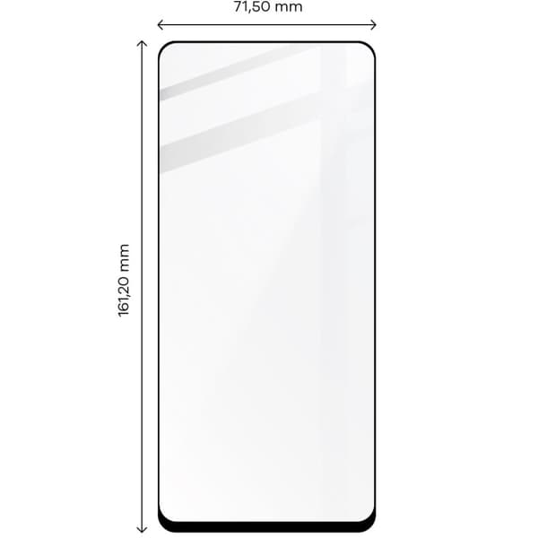 Bizon Glass Edge 2 Härdat Glas för Galaxy XCover 6 Pro, Svart