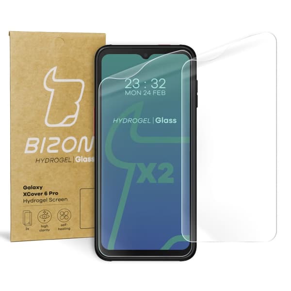 Bizon Glass Hydrogel -näytönsuoja Galaxy XCover 6 Prolle, 2 kpl