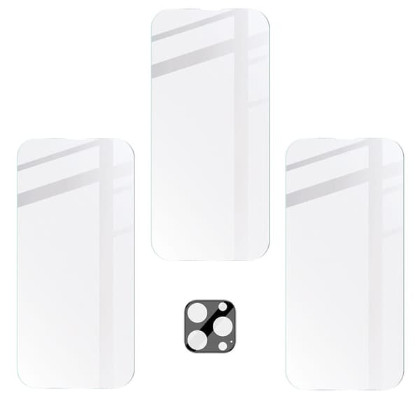 3x Glas + kameraglas BIZON til iPhone 14 Pro