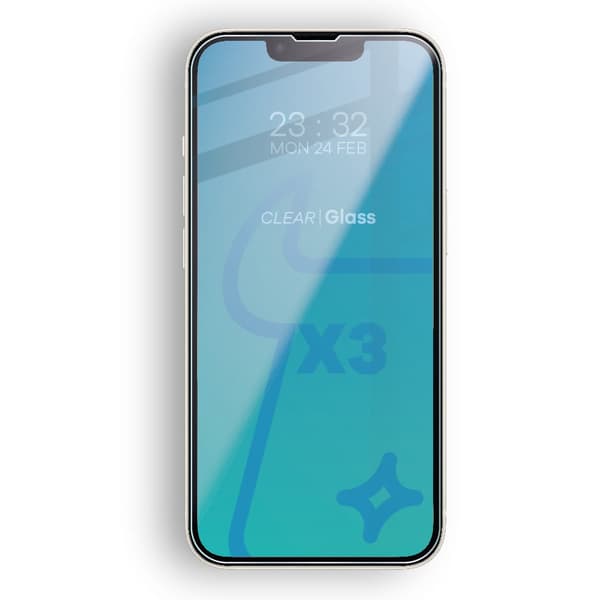 3x Glas + kameraglas BIZON til iPhone 14
