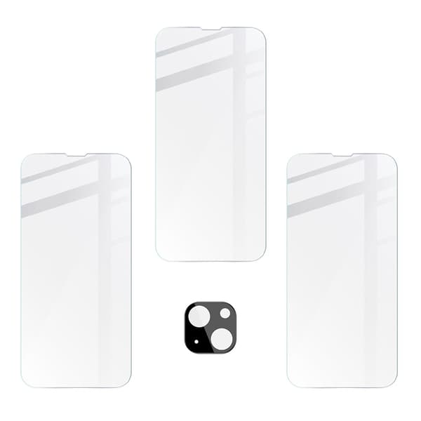 3x Glas + kameraglas BIZON til iPhone 14