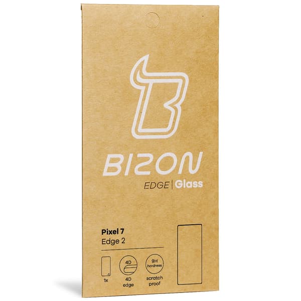 Bizon Glass Edge 2 Härdat Glas för Pixel 7, Svart