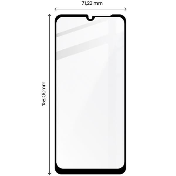 Bizon Glass Edge 2 Härdat Glas för Galaxy A23 5G / 4G, Svart