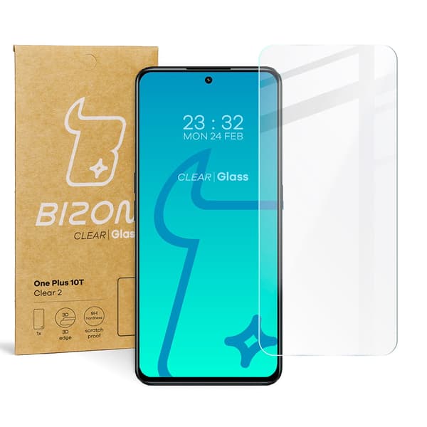 Bizon Glass Clear 2 Hærdet Glas til OnePlus 10T