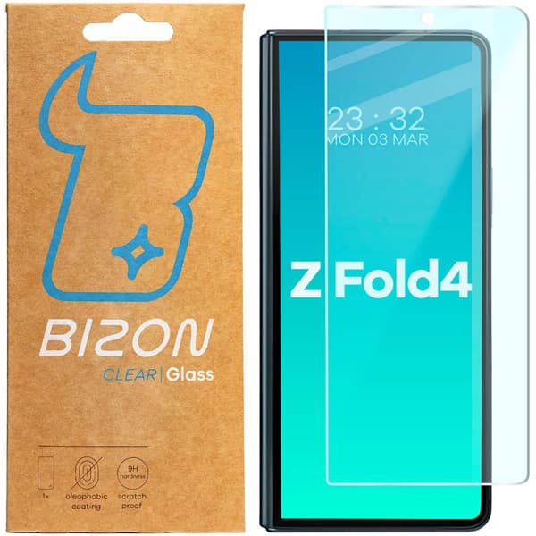 Bizon Glass Clear 2 Härdat Glas för Galaxy Z Fold4