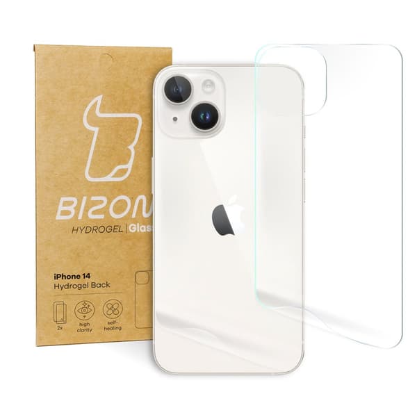 Hydrogelfilm til bagsiden Bizon Glass Hydrogel, iPhone 14, 2 stk.
