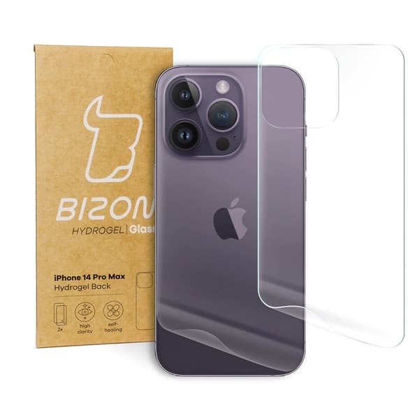 Bizon Glass Hydrogel -suojakalvo, iPhone 14 Pro Max, 2 kpl