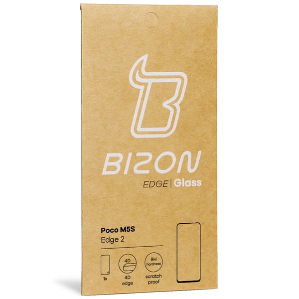 Bizon Glass Edge 2 Hærdet Glas til Poco M5s, Sort