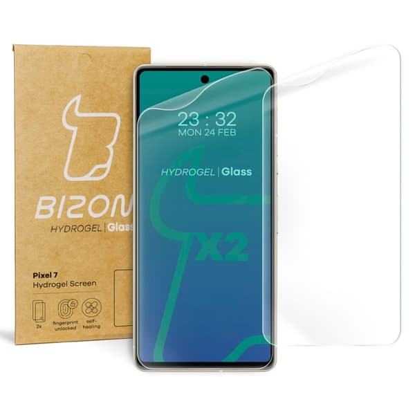 Bizon Glass Hydrogel Skærmbeskytter til Pixel 7, 2 stk.