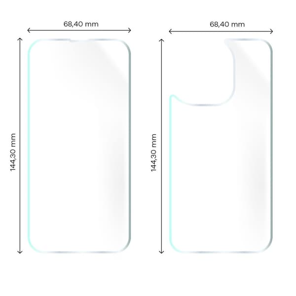 Hydrogelfilm för bak- och framsida Bizon Glass Hydrogel, iPhone 14 Pro