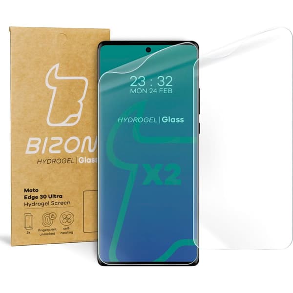 Bizon Lasinen Hydrogeeli Näytönsuoja Motorola Edge 30 Ultralle, 2 kpl