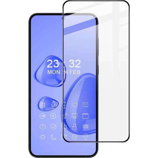 Bizon Glass Edge 2 Hærdet Glas til Galaxy S23, Sort