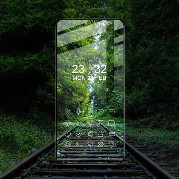 Bizon Glass Edge 2 Hærdet Glas til Galaxy S23, Sort