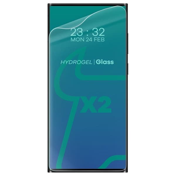 Bizon Glass Hydrogel Skärmskydd för Galaxy S23 Ultra, 2 stycken