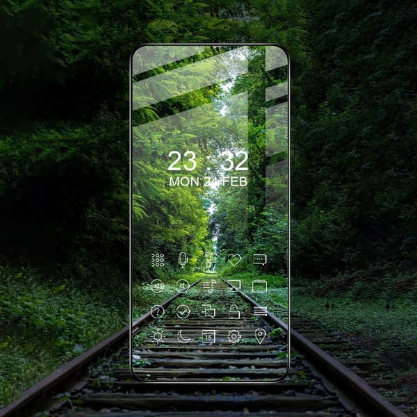Bizon Glass Edge 2 Härdat Glas för Galaxy S23 Plus, Svart