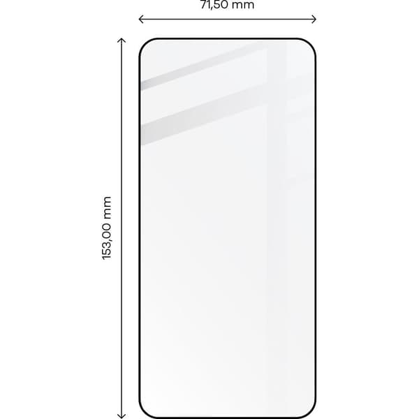 Bizon Glass Edge 2 Härdat Glas för Galaxy S23 Plus, Svart