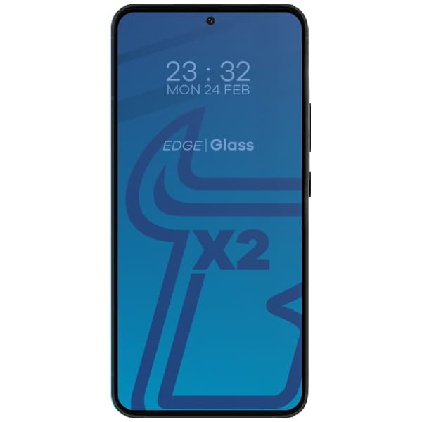 2x Glas + kameraglas BIZON Edge 2 för Galaxy S23 Plus