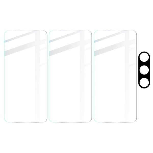 3x Glas + kameraglas BIZON Clear 2 til Galaxy S23