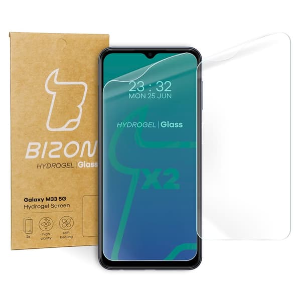 Bizon Glass Hydrogel Skærmbeskytter til Galaxy M33 5G, 2 stk.