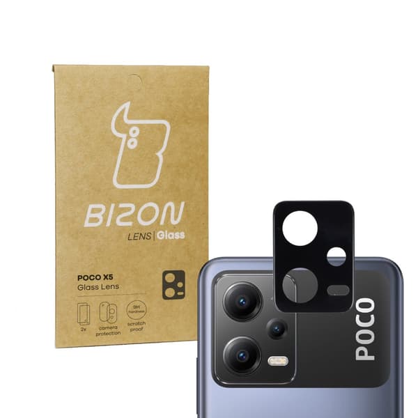 Bizon Glass-lins för Poco X5, Redmi Note 12 5G, 2 stycken