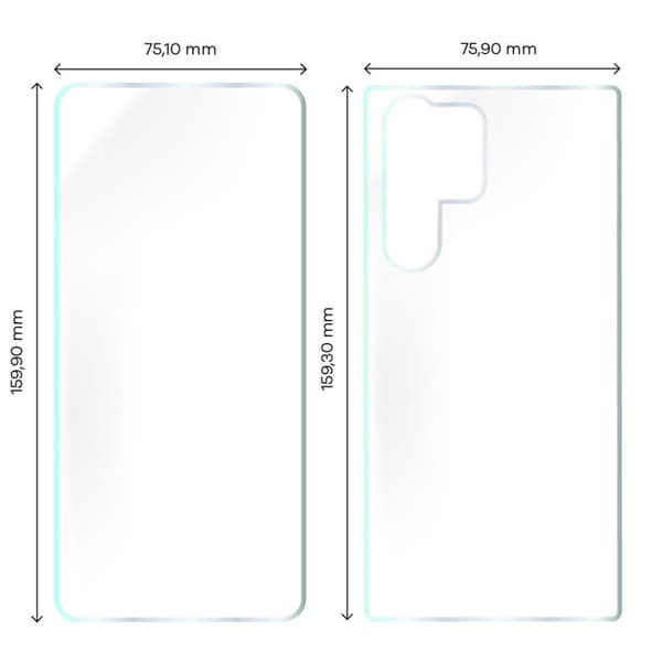 Bizon Glass Hydrogel Bak- och Framfilm, Galaxy S23 Ultra